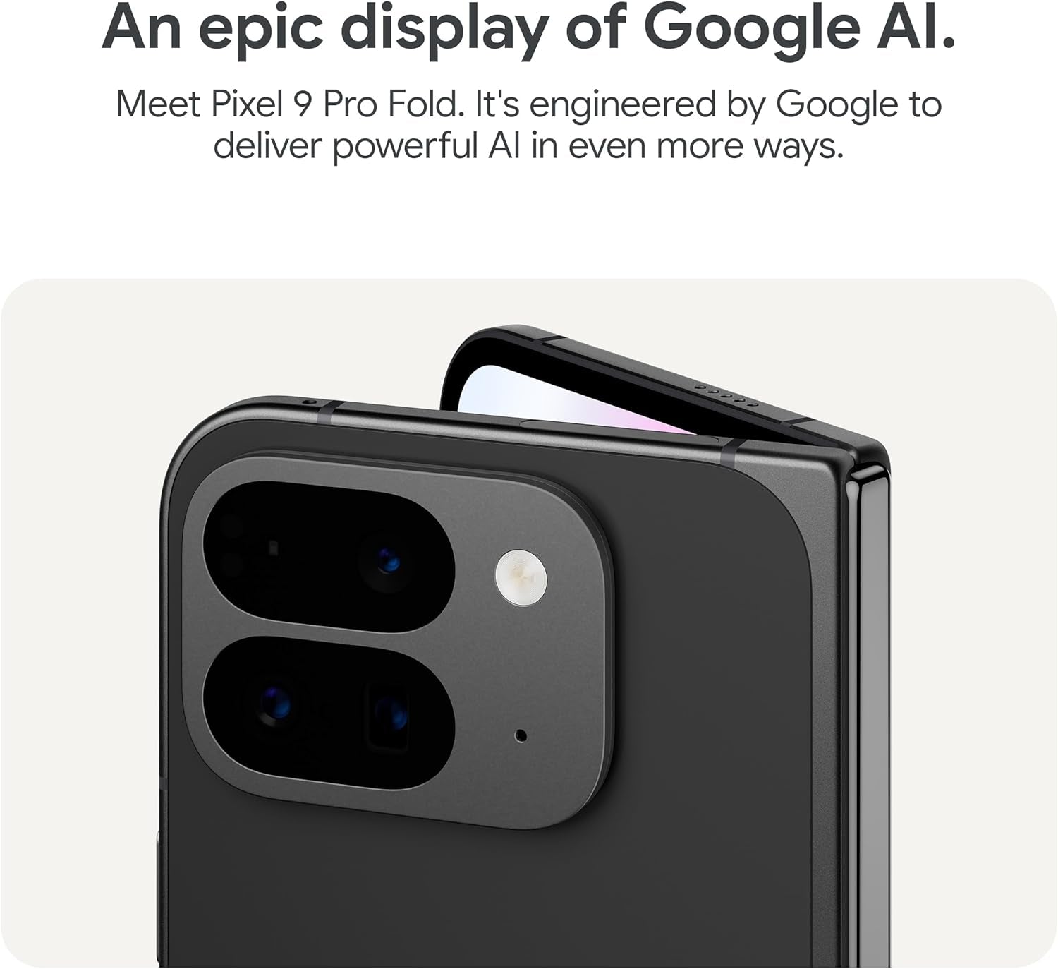 Pixel 9 Pro Fold - Unlocked Android Smartphone with Gemini - Advanced Triple Rear Camera System - Foldable Display - Hands-Free Video - Obsidian, 512GB