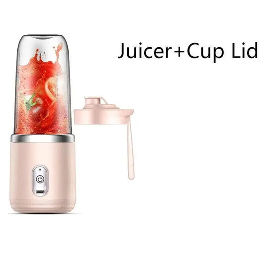 Portable Juicer Cup Smoothie Blender 6 Blade Blender Bottle Household Fruit Juicer Cup USB Rechargeable Juicer Kitchen Tool