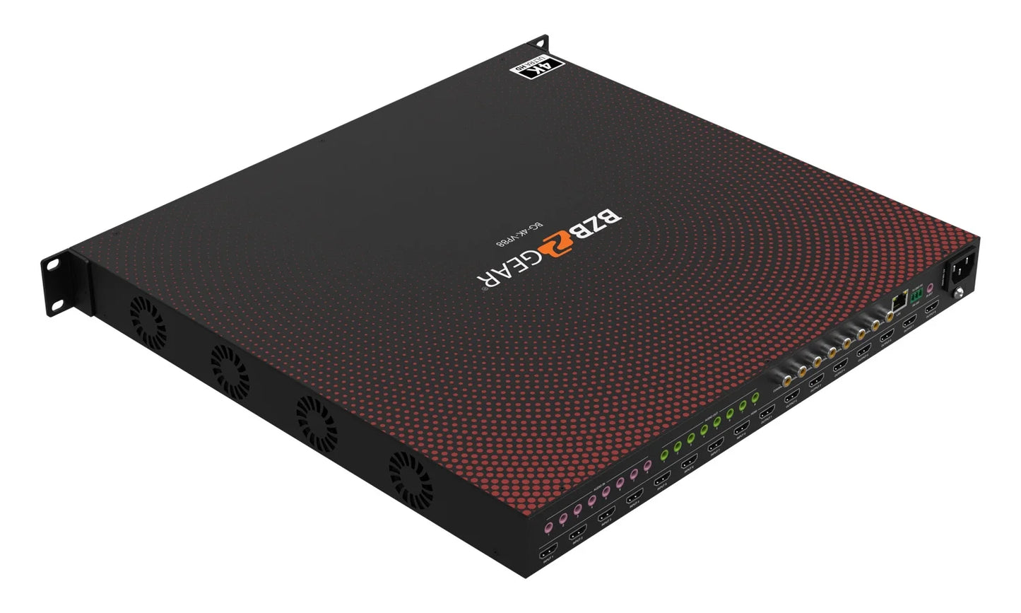 8X8 4K UHD Seamless HDMI Matrix Switcher/Video Wall Processor/Multiviewer with Scaler/Ir/Audio/Ip and RS-232