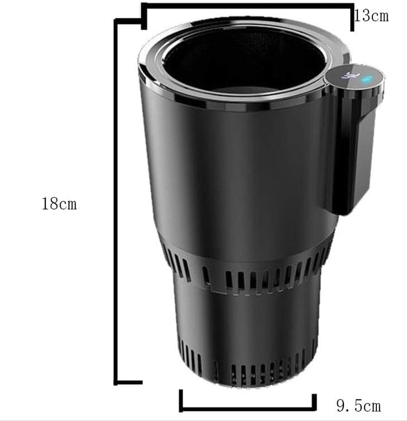 Disposable Cups for Hot Drinks 2 in 1 Smart Car Cup Warmer Cooler Auto Car and Heating Cup Mug Holder with LED Display Control Keep Beverage Cool and Warm Fits Inroad Tripp (Black, 9. 5X13X18)