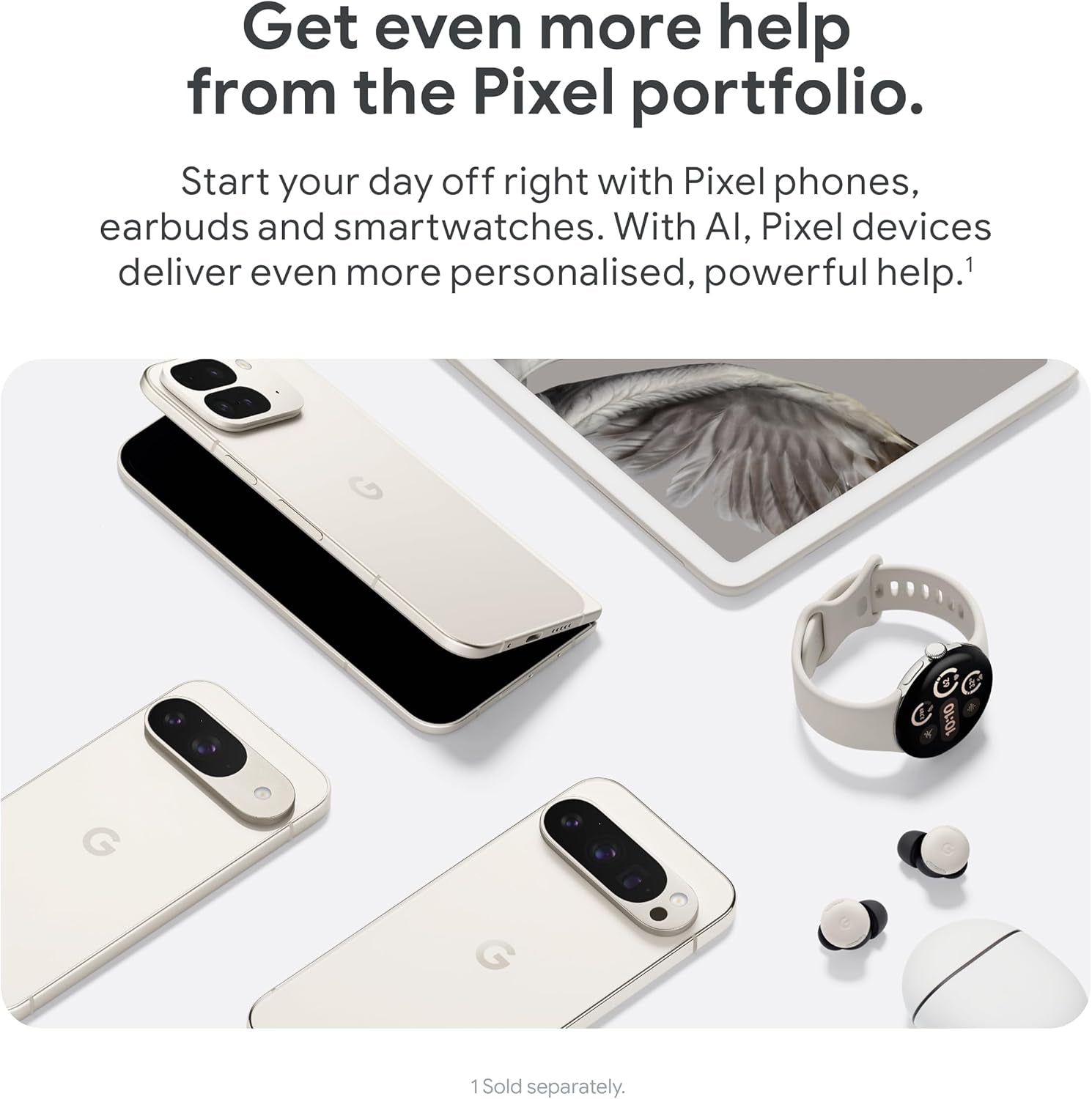 Pixel 9 - Unlocked Android Smartphone with Gemini, Advanced Camera, 24-Hour Battery, and 6.3" Actua Display - Porcelain, 128GB