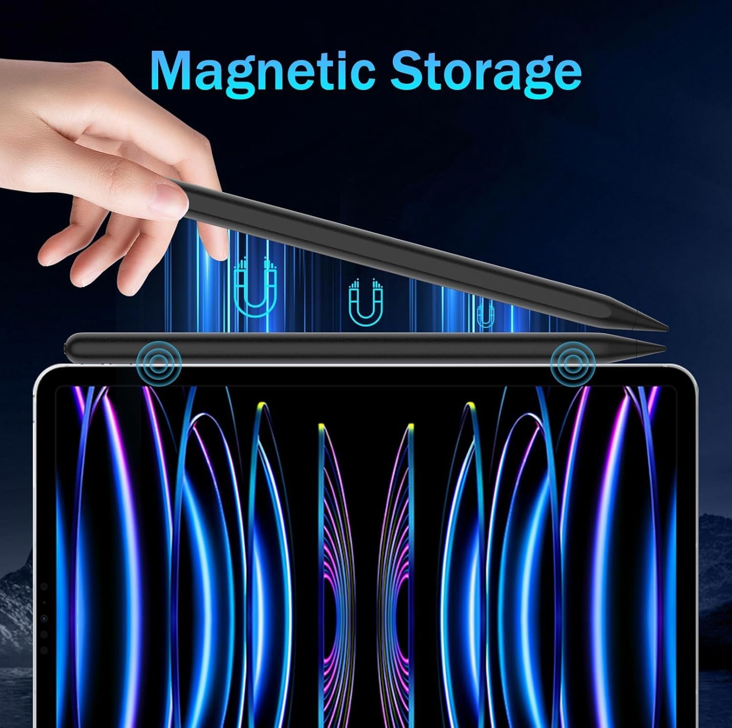 Pencil for Apple Ipad 2025~2018 with 2X Fast Charge, Air M3 Pencil Compatible with Ipad Air 11/13(M2/M3) with Palm Rejection and Tilt Sensitivity, Air Pen USB C for Ipad Air/Pro/Mini/6Th~11Th