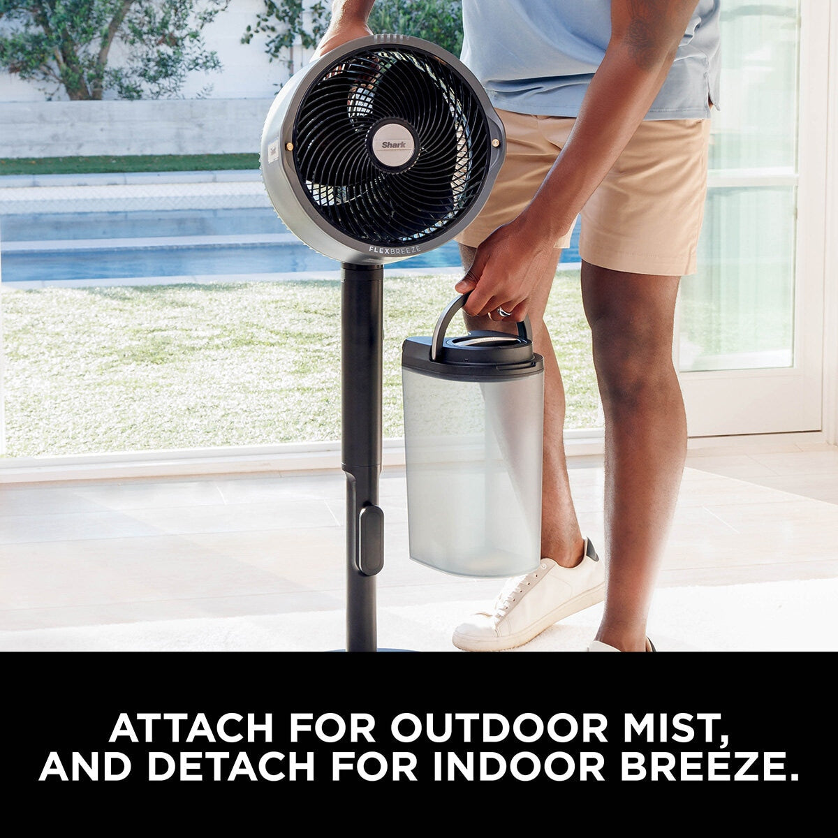 Flexbreeze Pro Mist Indoor & Outdoor Fan & Outdoor Misting System, FA300UK