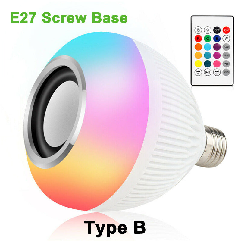 7 Color Changing RGB LED Bulb Audio Speaker Sertex
