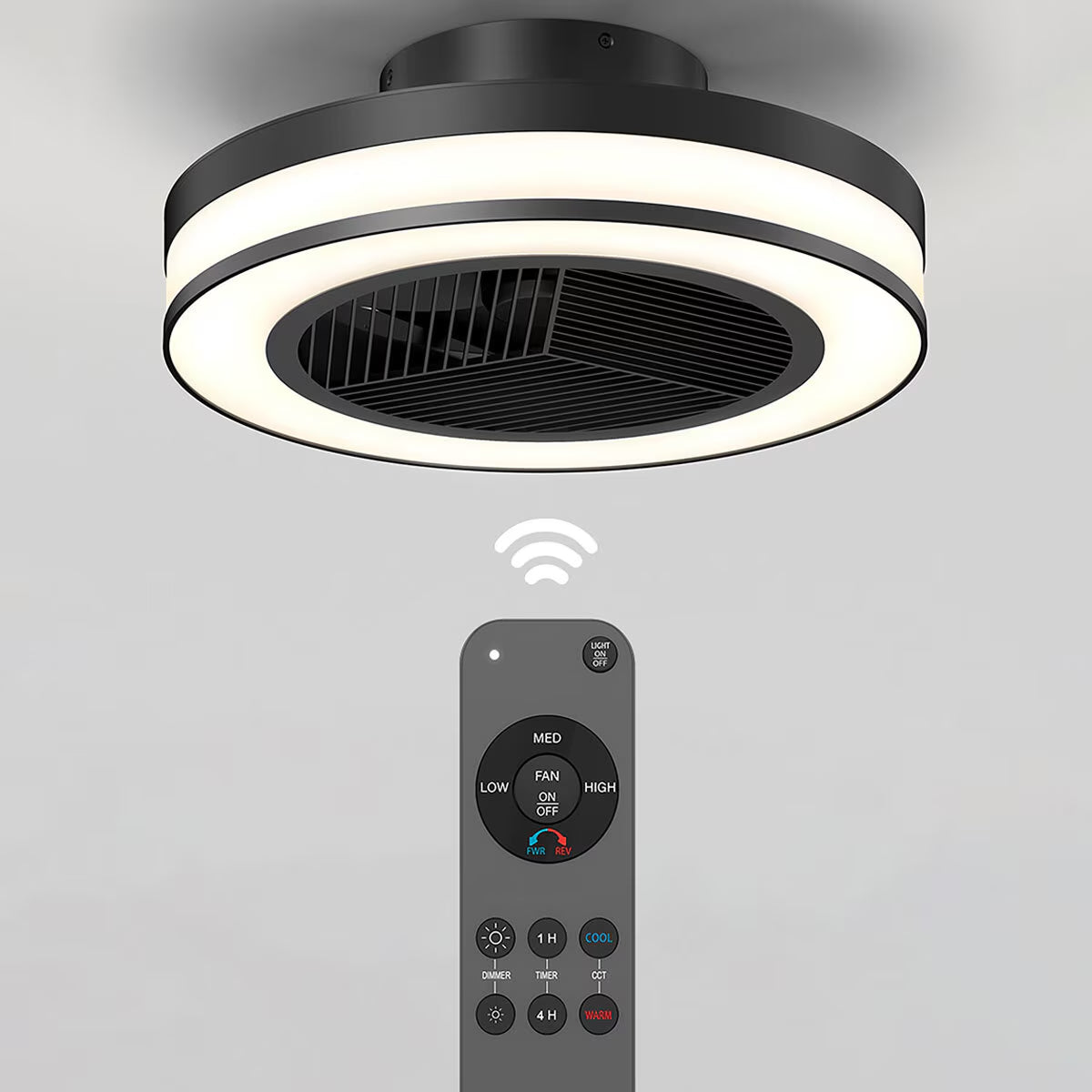 Elton 19" (43Cm) Fan Light with Remote Control