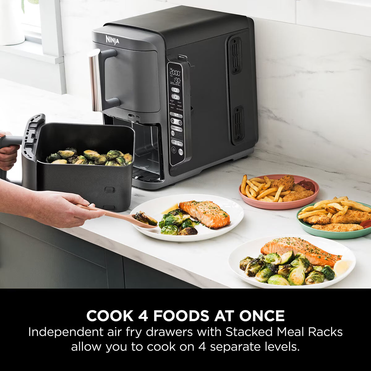 Double Stack 9.5L Air Fryer with Smart Cook System, SL451UK