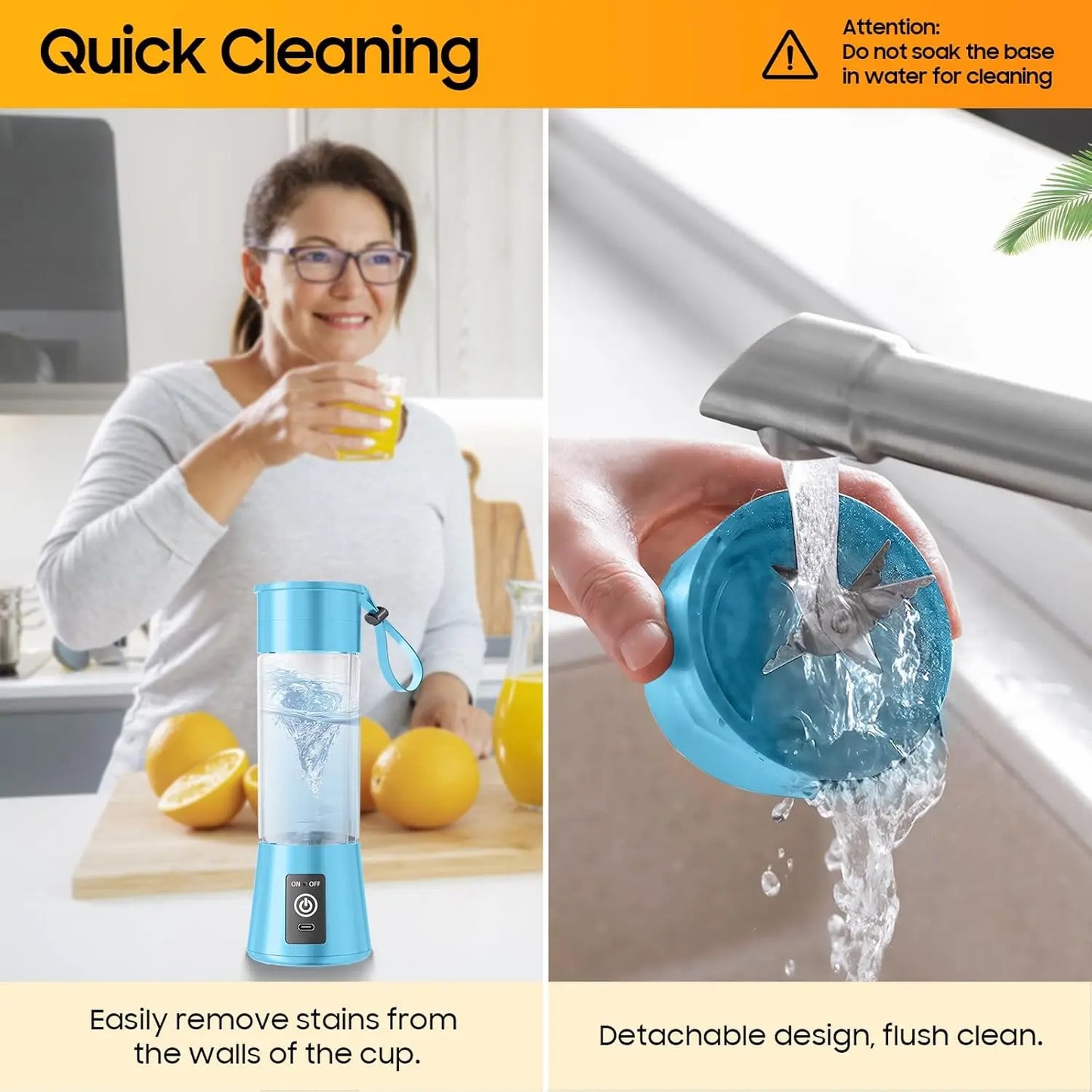380Ml Household Juice Mixer Mini Electric Juicer USB Rechargeable Smoothie Smoothie Shake Mixer Outdoor Picnic Portable Juicer