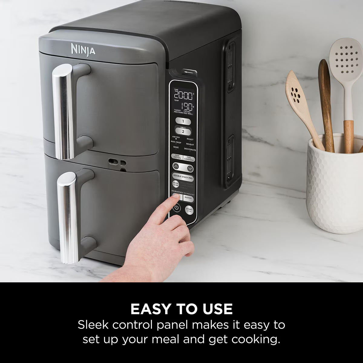 Double Stack 9.5L Air Fryer with Smart Cook System, SL451UK