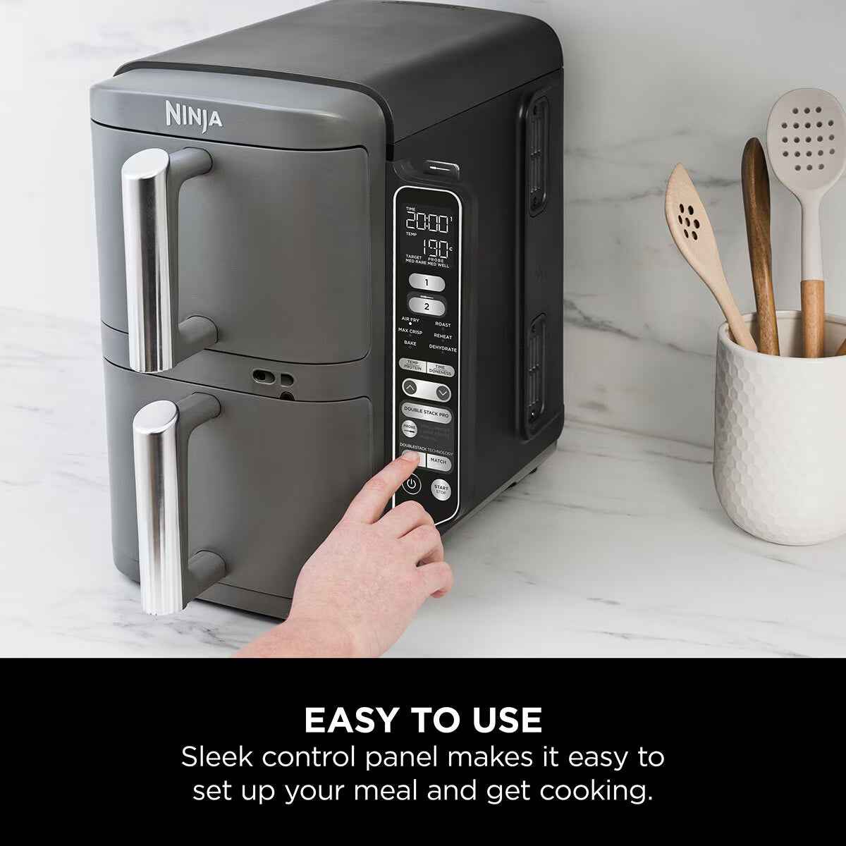 Double Stack 9.5L Air Fryer with Smart Cook System, SL451UK
