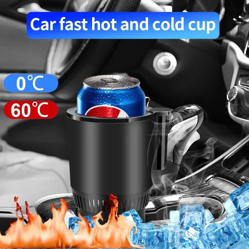 2 In1 Car Heating Cooling Cup 12V Smart Car Cup Holder Digital Temperature Display Drink Cup Warmer Cooler Mini Car Refrigerator Sertex
