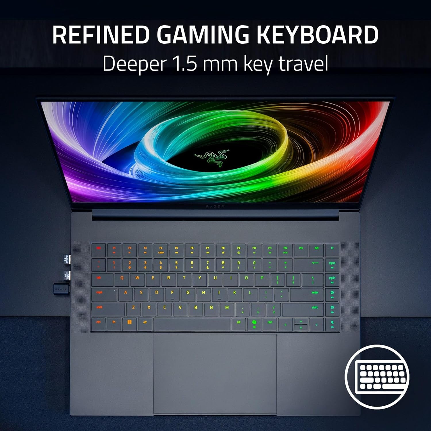 Blade 16 (2025) - 16 Inch AI Gaming Laptop - NVIDIA Geforce RTX 5080 - AMD Ryzen AI 9 365-16" QHD+ 240Hz OLED Display - 32GB LPDDR5X 8000 Mhz - 1TB SSD - Uk-Layout | Black