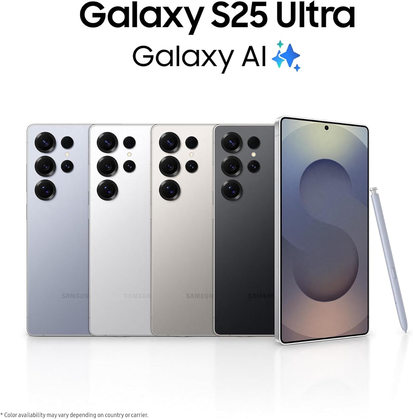 Galaxy S25 Ultra AI Smartphone, Galaxy AI, 12GB Memory, 256GB Storage, 200MP Camera, S Pen Included, Titanium Whitesilver, 3 Year Extended Warranty (UK Version)