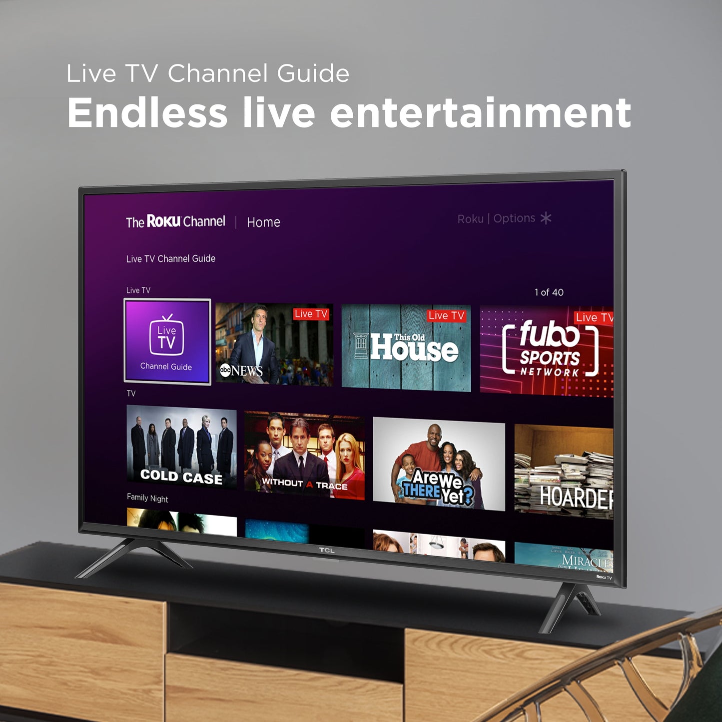 TCL 32” Class S3 (32S357) Full HD 1080P LED Smart TV with Roku TV