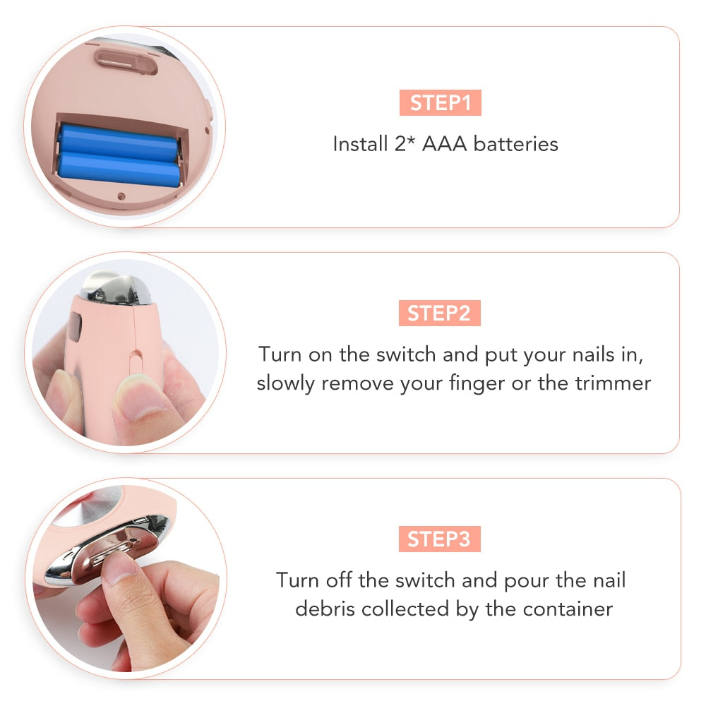 Electric Automatic Nail Clippers Trimmer Manicure Nail Cutter Sertex