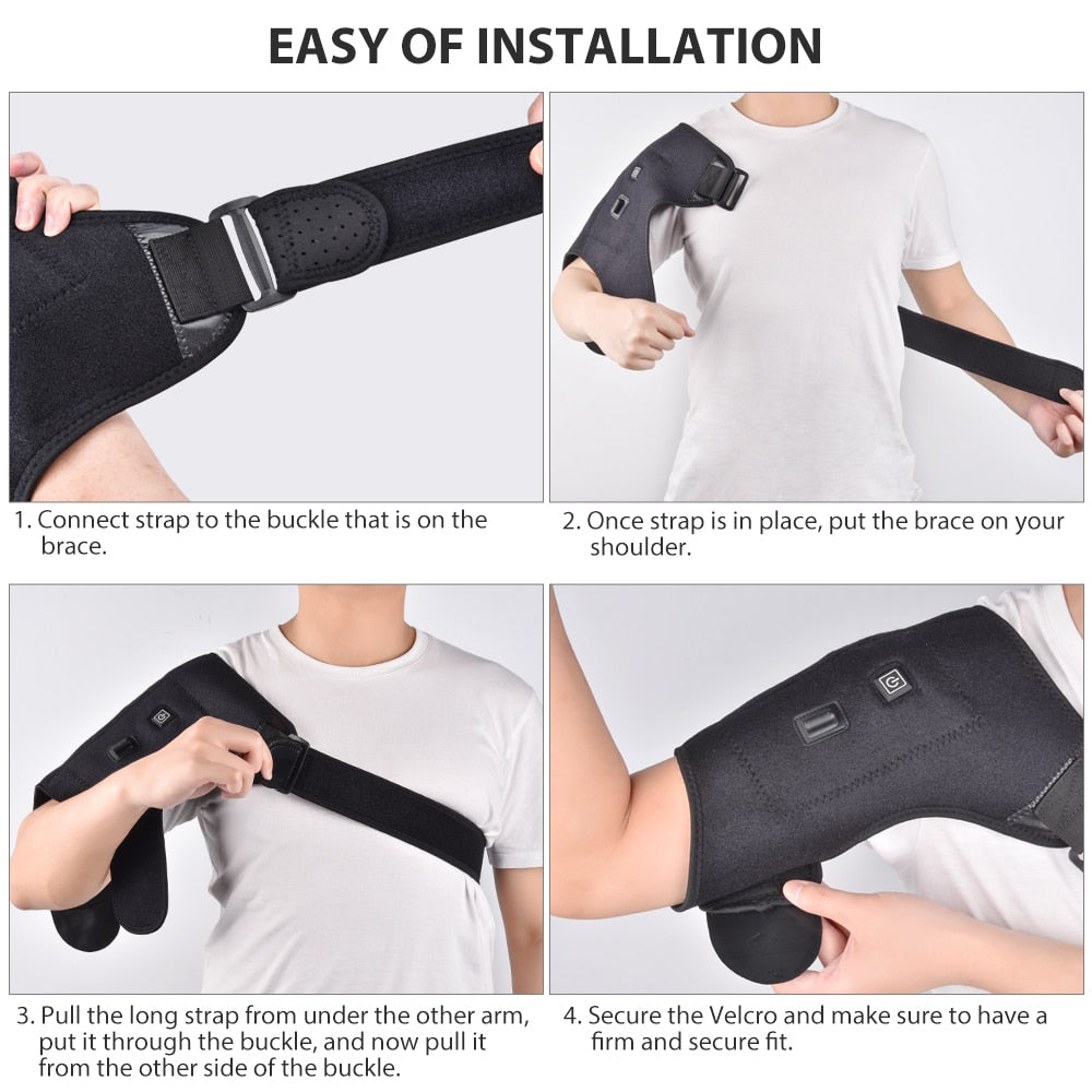 Heat Therapy Shoulder Brace Adjustable Shoulder Health Care Sertex