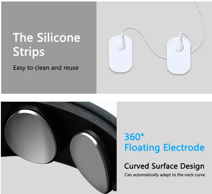 Deep Tissue Pain Relief Care Cervical Massager Tool Percussion Head Shoulder Electric Pulse Neck Massager Sertex