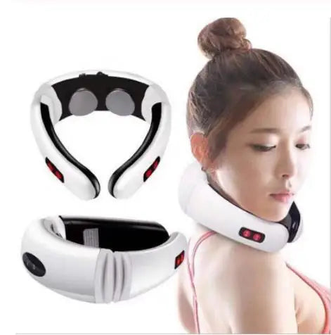Deep Tissue Pain Relief Care Cervical Massager Tool Percussion Head Shoulder Electric Pulse Neck Massager Sertex