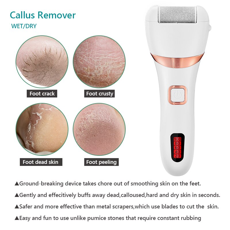 USB Rechargeable Electric Callus Remover Pedicure Tools Sertex