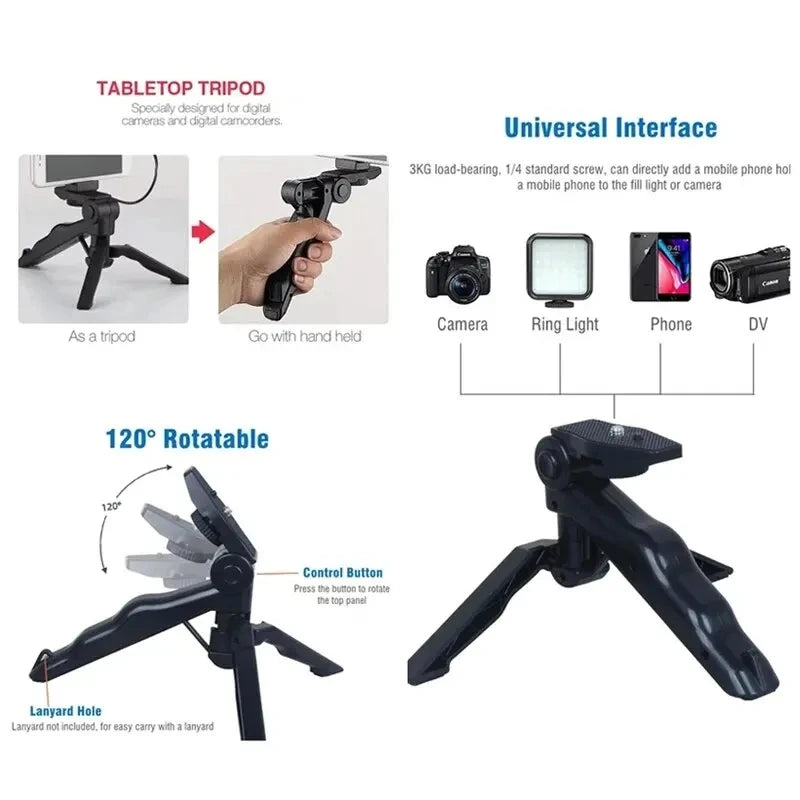 COOL DIER Smartphone Vlogging Kit With Tripod Phone Holder Mini Mic LED Fill Light Starter For TikTok Live Stream Video YouTube Sertex