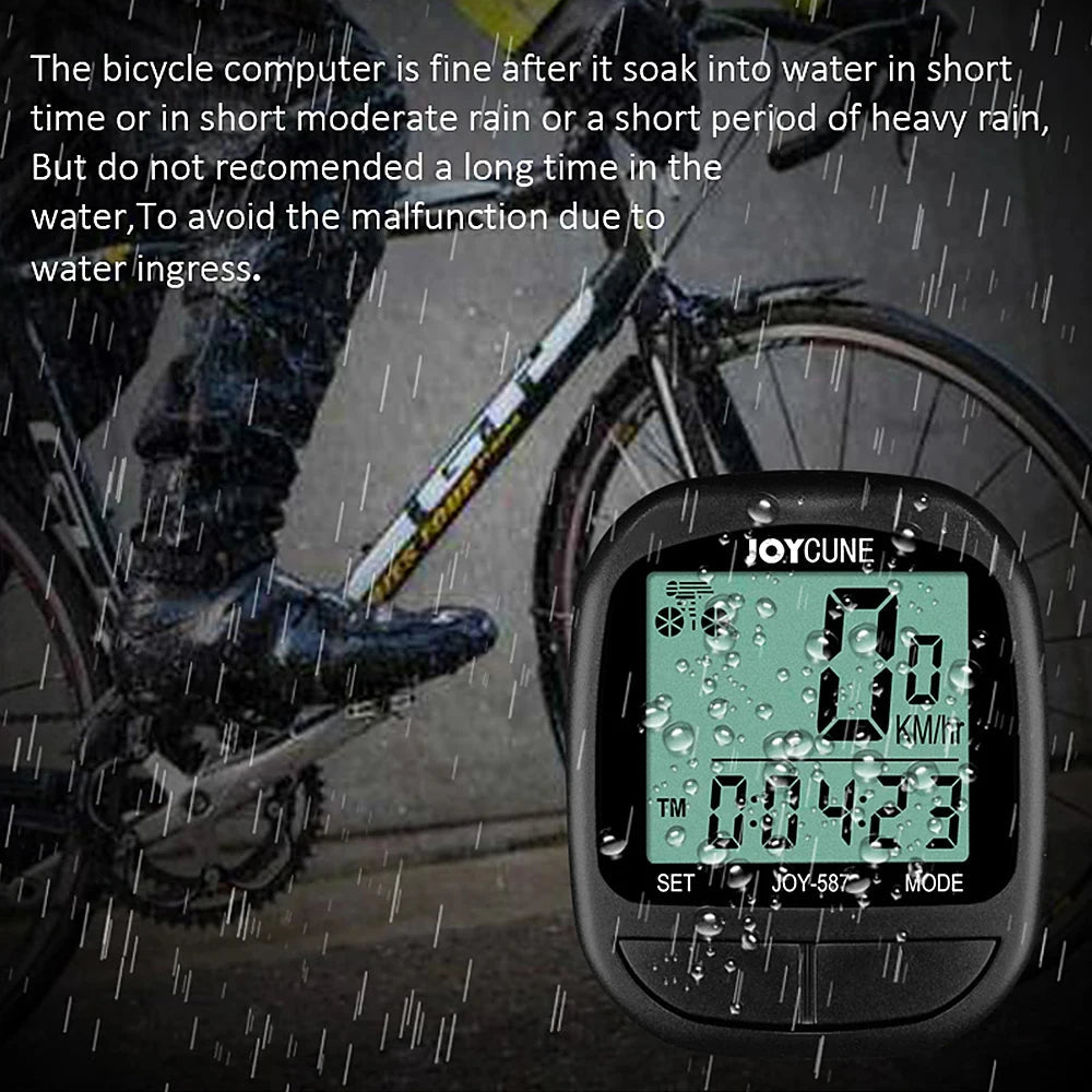 Bike Computer Bicycle Waterproof Wired Speedometer and Odometer Stopwatch Cycle Bike Computer with LED Display for Cycle Match Sertex