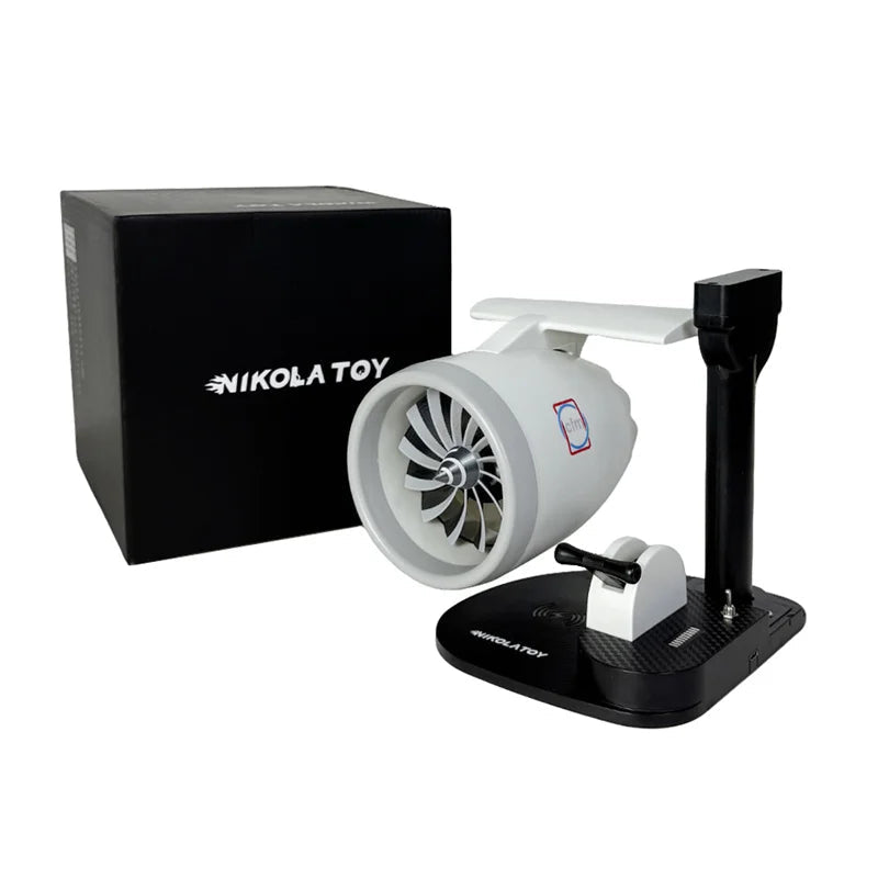 Jet Engine Fan Aircraft Turbofan Turbojet Model Kit 3D Printing Engine Toy with Humidifier Phone Wireless Charging Function Sertex