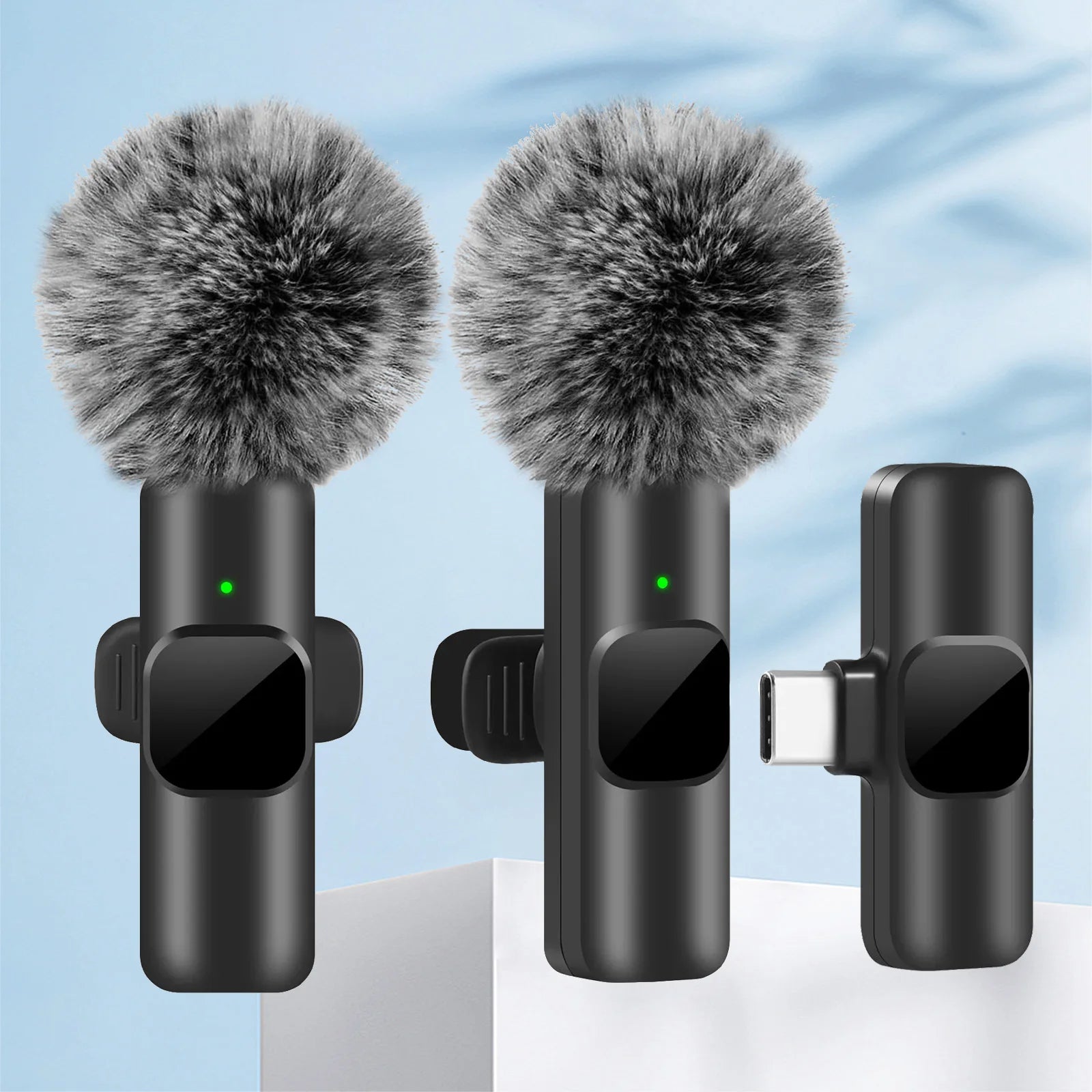 NEW Wireless Lavalier Microphone Audio Video Recording Mini Mic For iPhone Android Laptop Live Gaming Mobile Phone Microphone Sertex