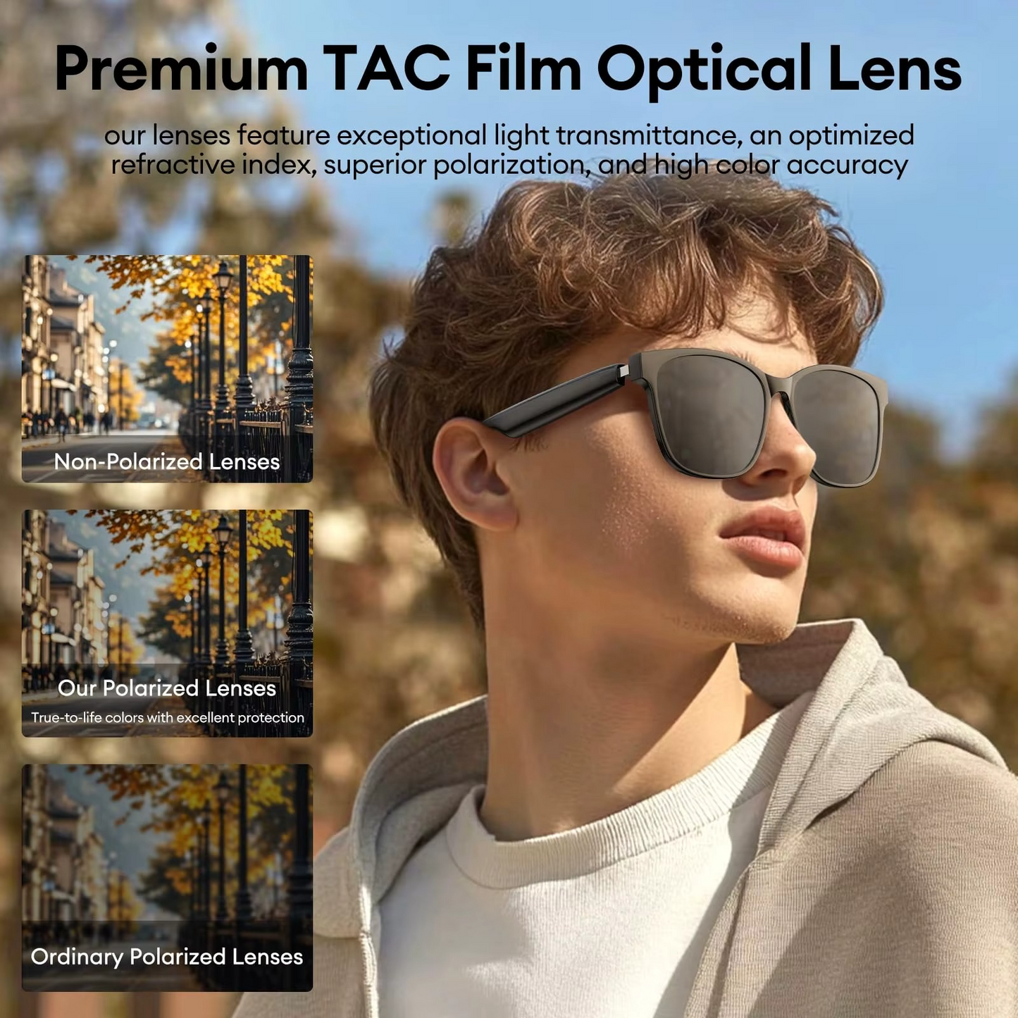 AI Smart Translator Glasses Wireless Bluetooth Glasses Real-time Simultaneous Interpretation for Studying Travel business My Value Mart