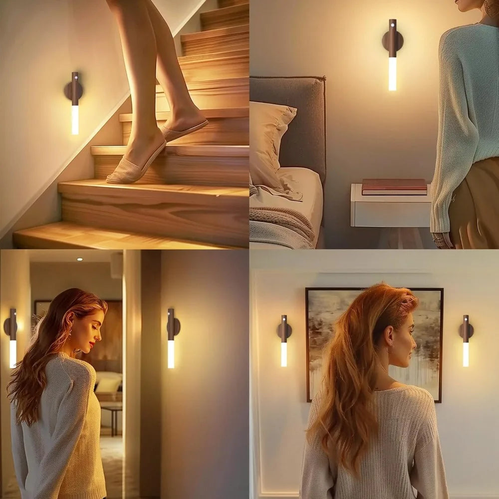 LED Night Light USB Charging Intelligent Human Induction For Bedside Cabinet Home Wardrobe Lighting Motion Sensor Light Led Lamp Sertex