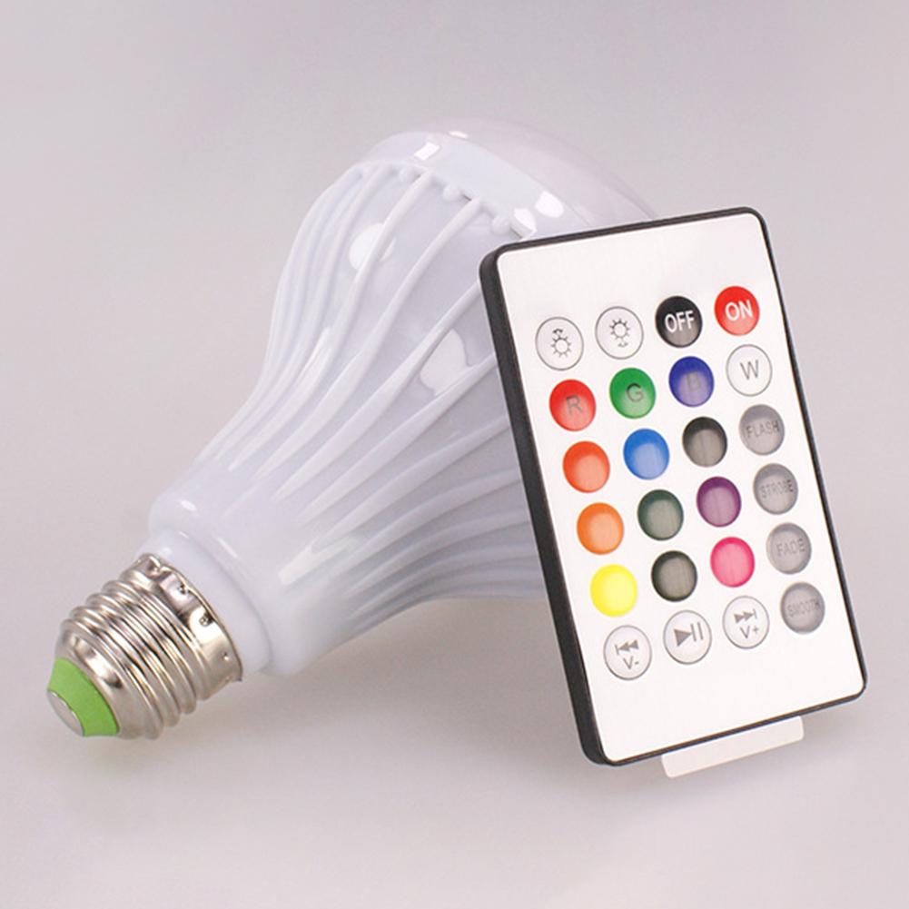 7 Color Changing RGB LED Bulb Audio Speaker Sertex