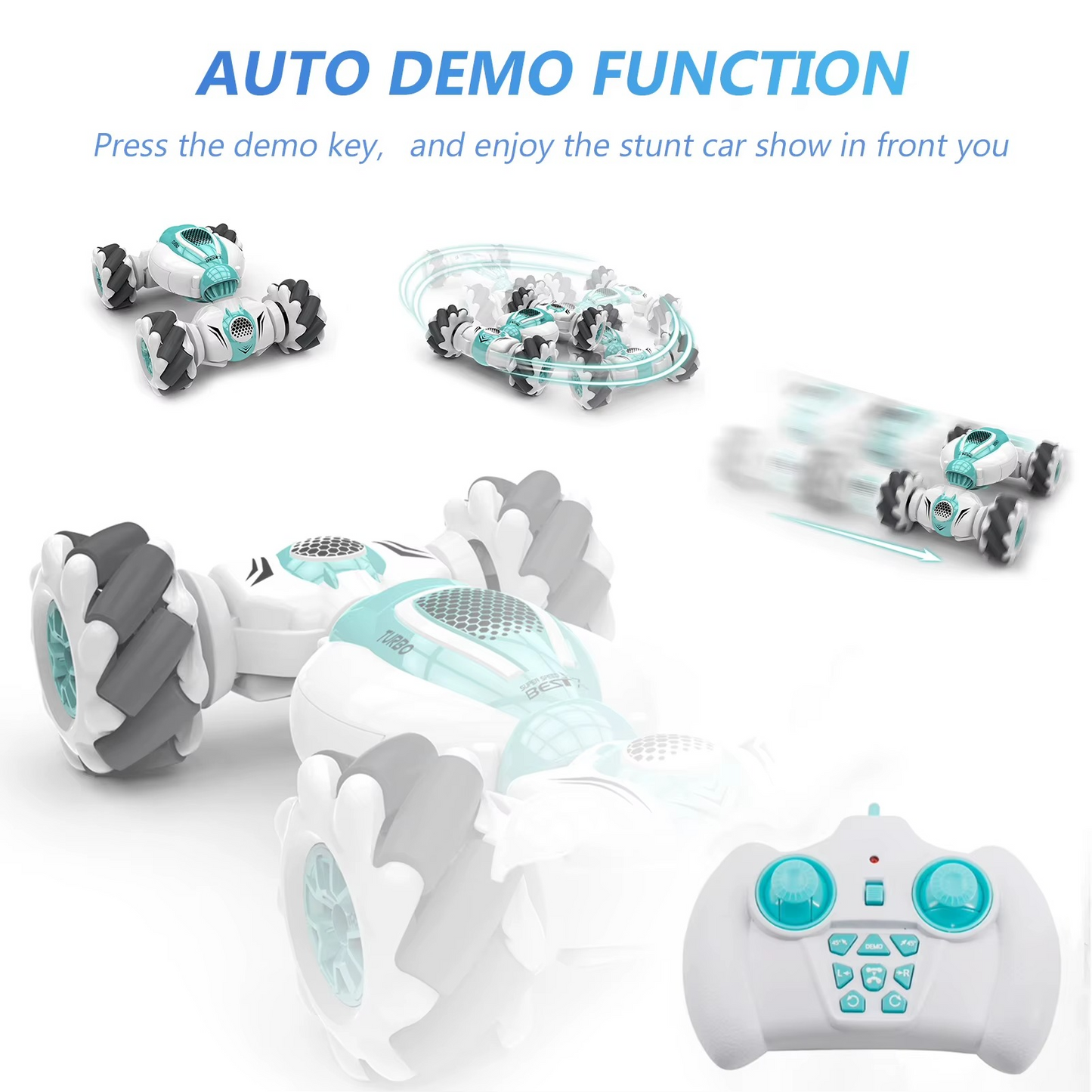 RC Stunt Car S-012 Remote Control Watch Gesture Sensor Deformable Electric Toy Cars All Terrain Speed 2.4GHz 4WD 360°Rotation My Value Mart