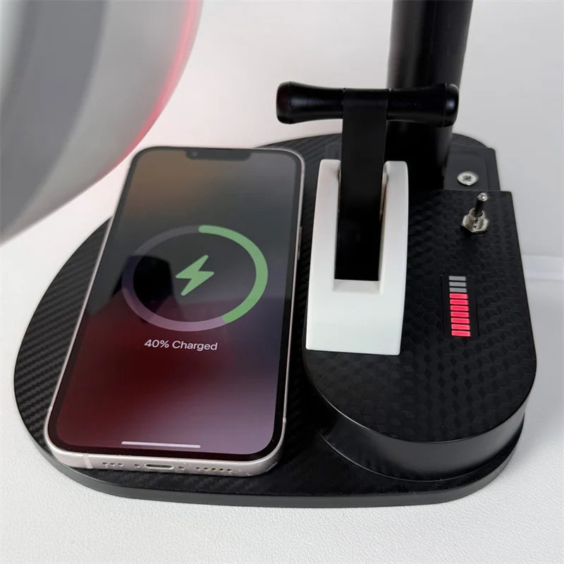 Jet Engine Fan Aircraft Turbofan Turbojet Model Kit 3D Printing Engine Toy with Humidifier Phone Wireless Charging Function Sertex
