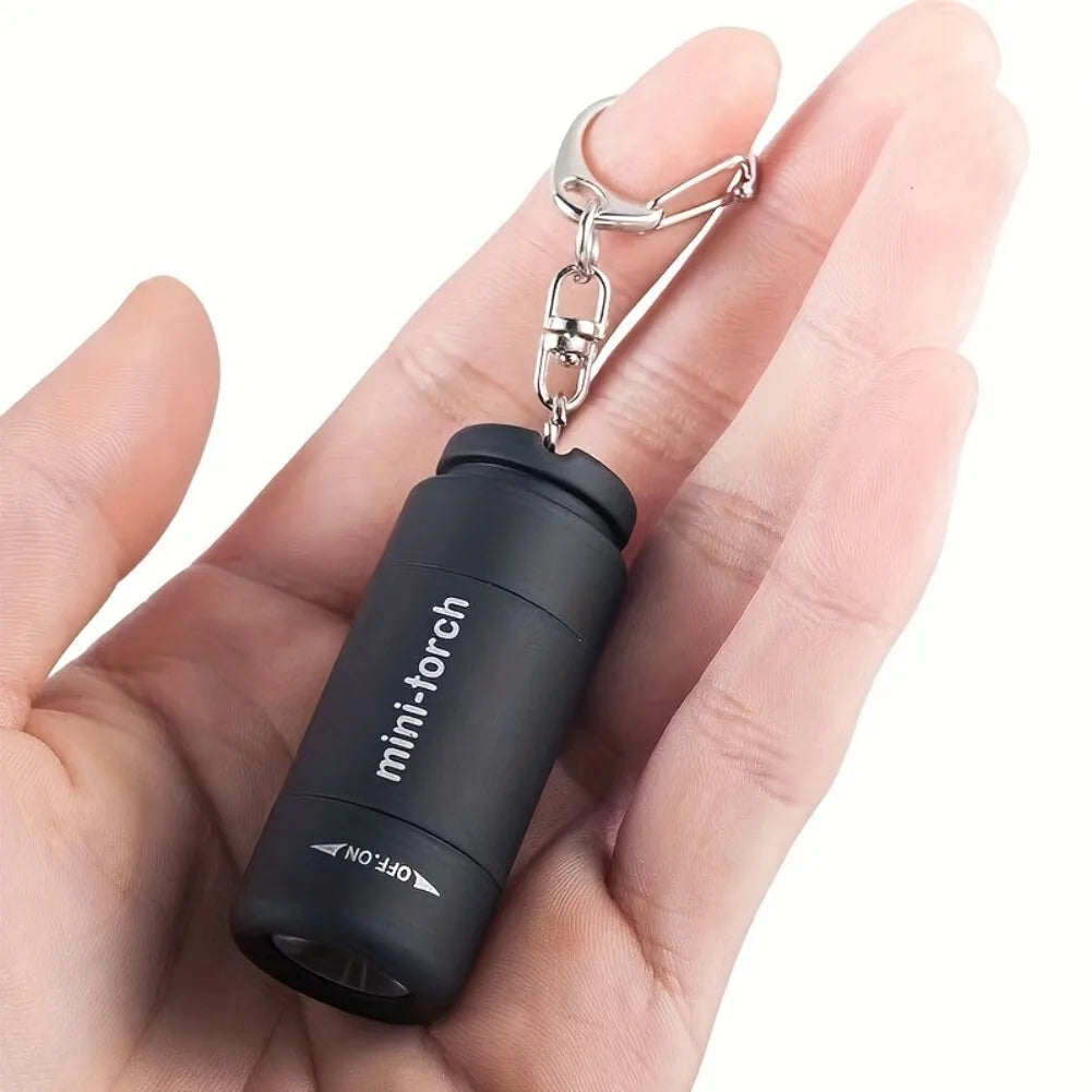 LED Micro Pocket Flashlight Portable USB Rechargeable Keychain Flashlight Waterproof Home Outdoor Hiking Camping Flashlight Sertex