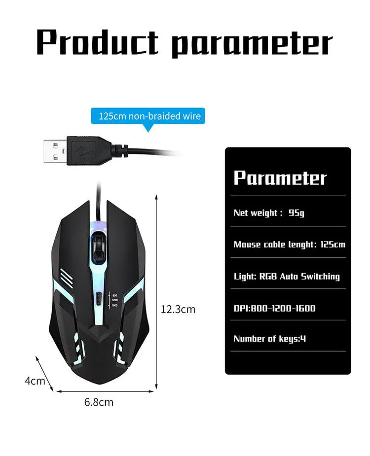2025 Latest High Quality Ergonomic Design Gaming Mouse Desktop Computer Laptop USB Backlit Mouse Manufacturers Hot Sale Sertex
