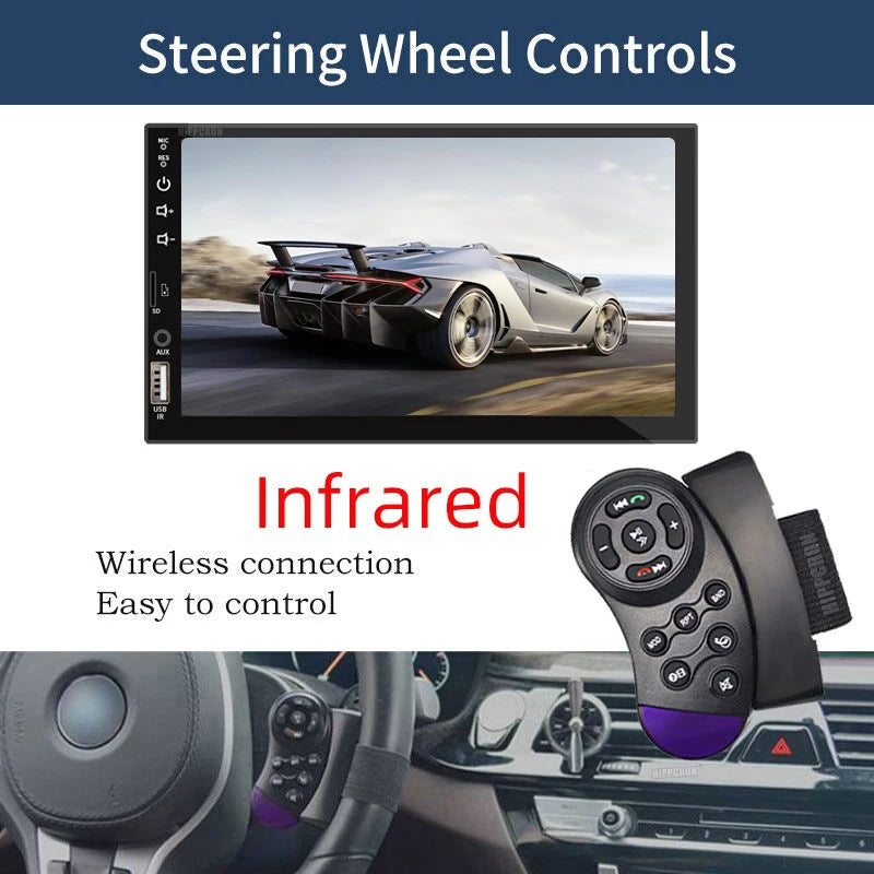 7“ Car Radio 1 Din Carplay Android Auto Multimedia Player HD Touch Screen FM AUX Input Bluetooth MirrorLink Universal Autoradio Sertex