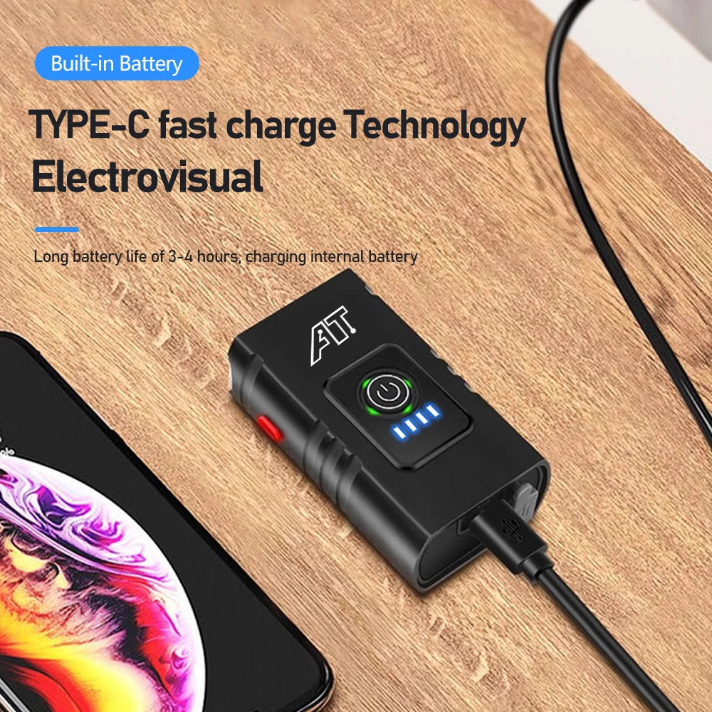 LED Bicycle Front Light Type-C Rechargeable Bicycle Headlight MTB Road Bike Headlamp Easy to Install Cycling Accessories Sertex