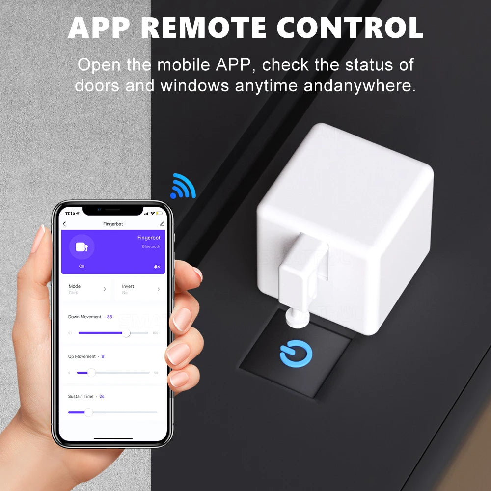 Tuya WiFi Fingerbot Button Pusher For Switch Bluetooth Smart Switchbot Timer Finger Robot Switch Bot Work With Alexa Google Home Sertex