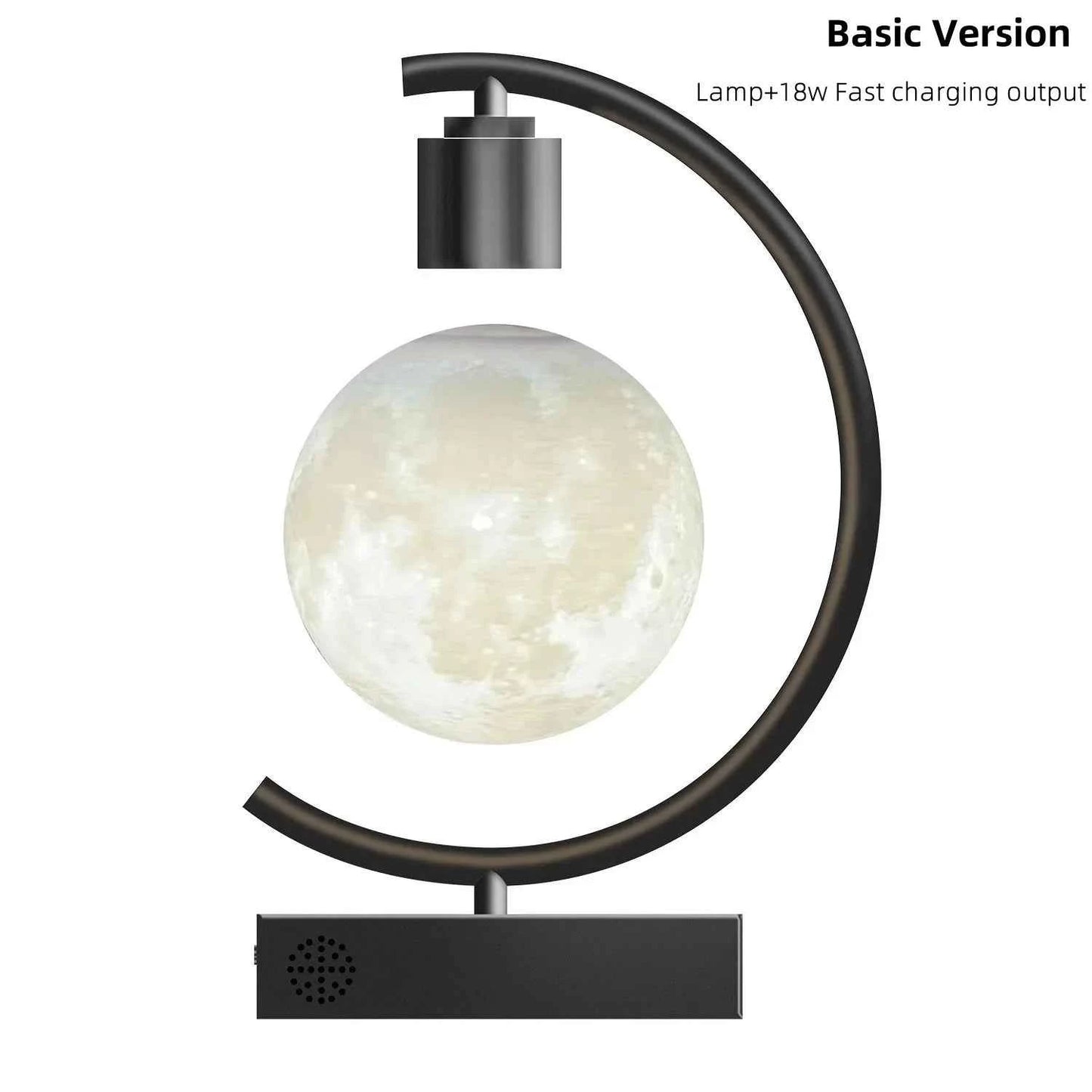 New Magnetic Levitating Moon Lamp Floating Levitation LED Light Bulb Table Lamps with 18W Fast Charger and Bluetooth Speaker