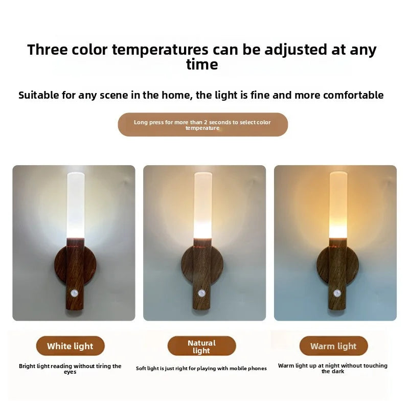LED Night Light USB Charging Intelligent Human Induction For Bedside Cabinet Home Wardrobe Lighting Motion Sensor Light Led Lamp Sertex
