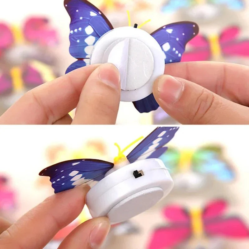 Ranpo Hot Butterfly Night Light Creative Funny Colorful Glowing Butterfly Light Stickable Diy LED House Decorative Wall Lights Sertex