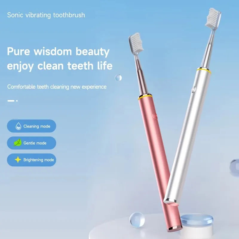 Electric Toothbrush Mental Thin Brush Body Specially for Women Pure Wisdom Beauty Soft DuPont Bristle Sertex