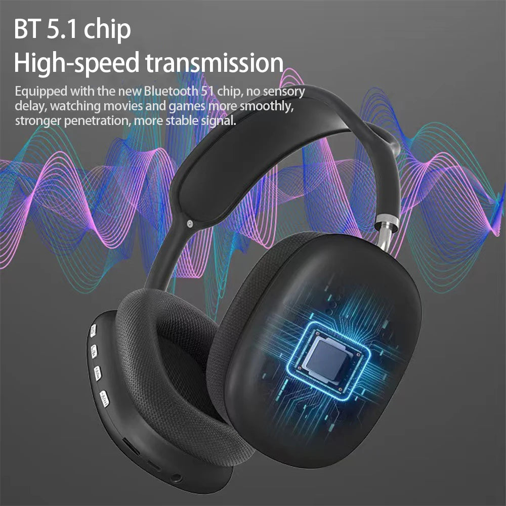 P9 Wireless Bluetooth Headset Outdoor Sports Gaming Wireless Headphones with Mic Noise Cancelling Earbuds Bluetooth Earphones Sertex