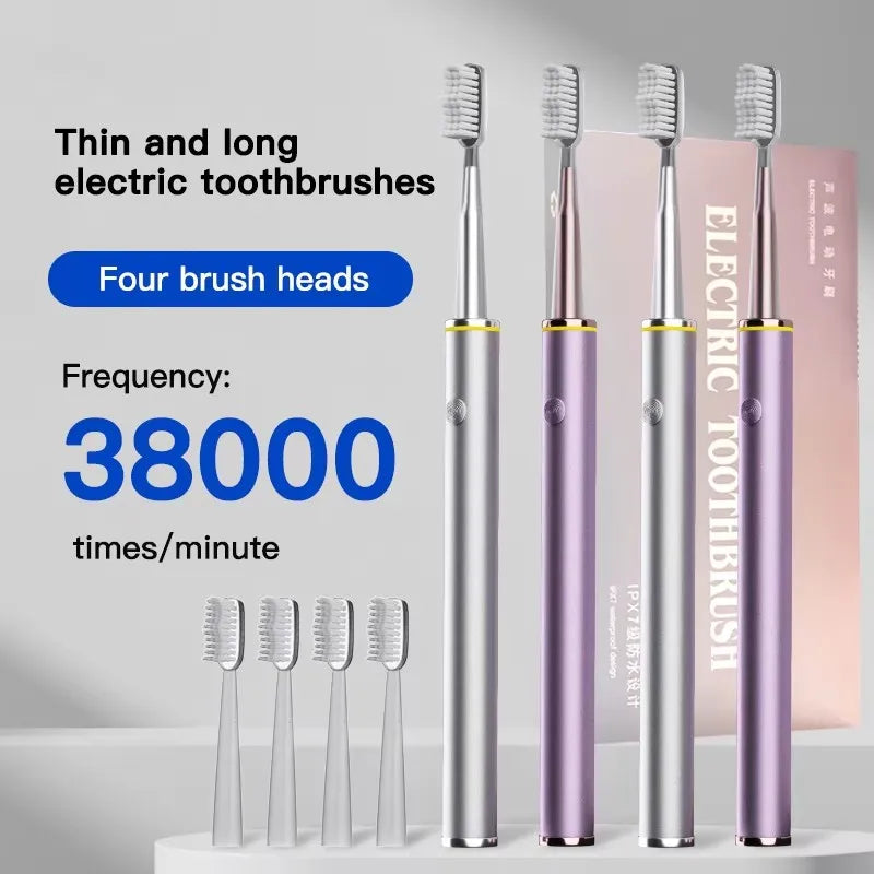 Electric Toothbrush Mental Thin Brush Body Specially for Women Pure Wisdom Beauty Soft DuPont Bristle Sertex