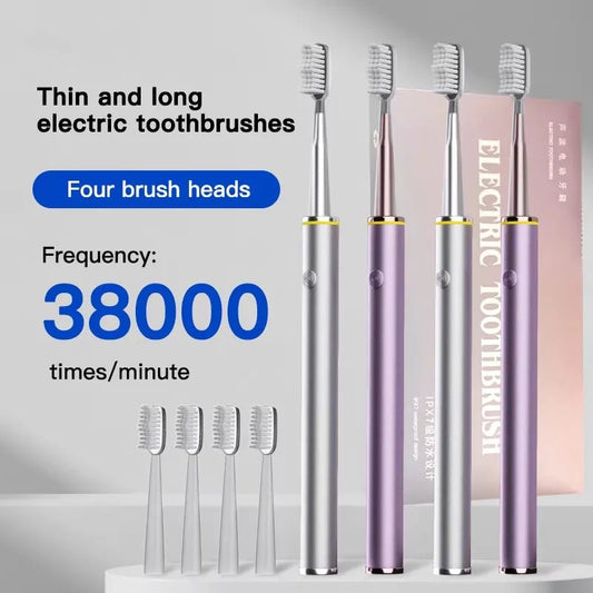 Electric Toothbrush Mental Thin Brush Body Specially for Women Pure Wisdom Beauty Soft DuPont Bristle Sertex