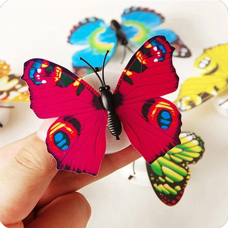 Ranpo Hot Butterfly Night Light Creative Funny Colorful Glowing Butterfly Light Stickable Diy LED House Decorative Wall Lights Sertex