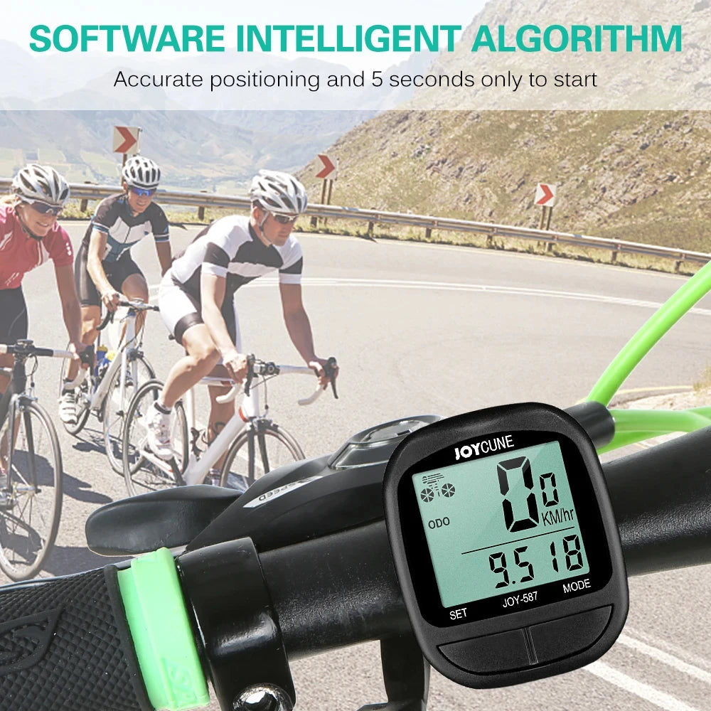 Bike Computer Bicycle Waterproof Wired Speedometer and Odometer Stopwatch Cycle Bike Computer with LED Display for Cycle Match Sertex