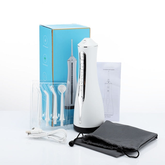 Portable Oral Irrigator Water Flosser USB Rechargeable Nozzles Sertex