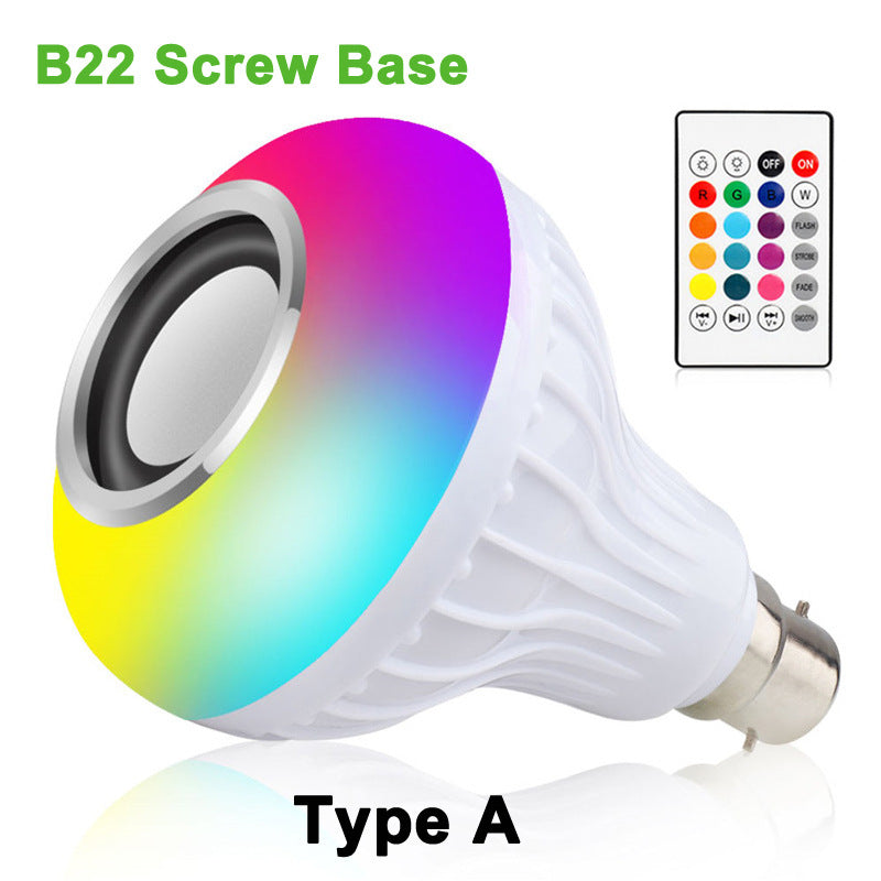 7 Color Changing RGB LED Bulb Audio Speaker Sertex