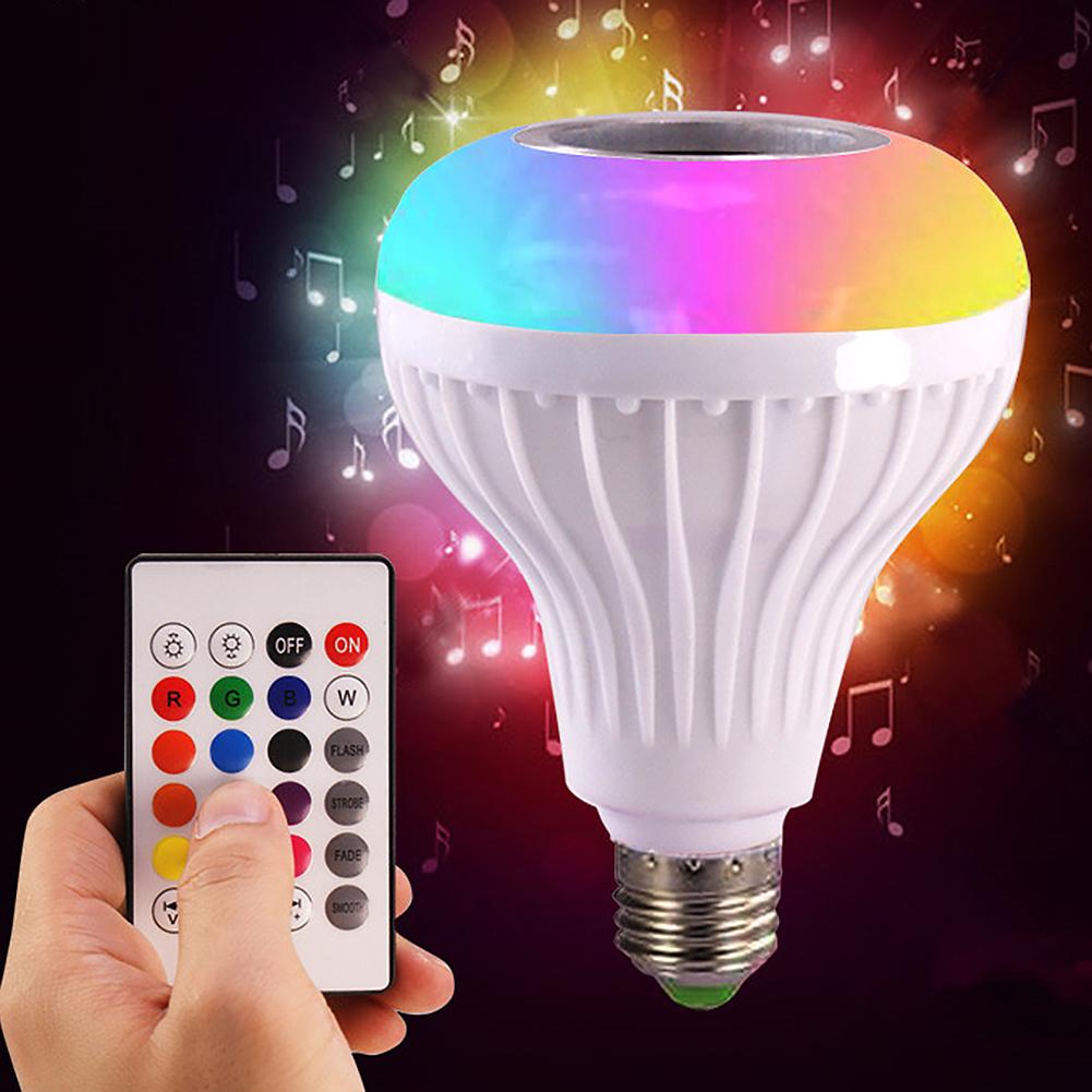 7 Color Changing RGB LED Bulb Audio Speaker Sertex