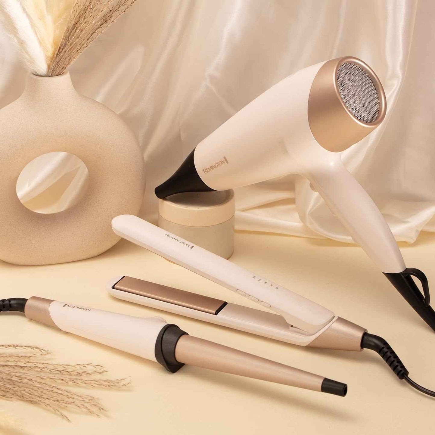 Shea Soft Hair Straightener - 110Mm Floating Coated Plates, Releases Micro-Conditioners to Promote Hairs Natural Shine, Digital Control with 5 Settings from 150-230°C,Storage Pouch, S4740