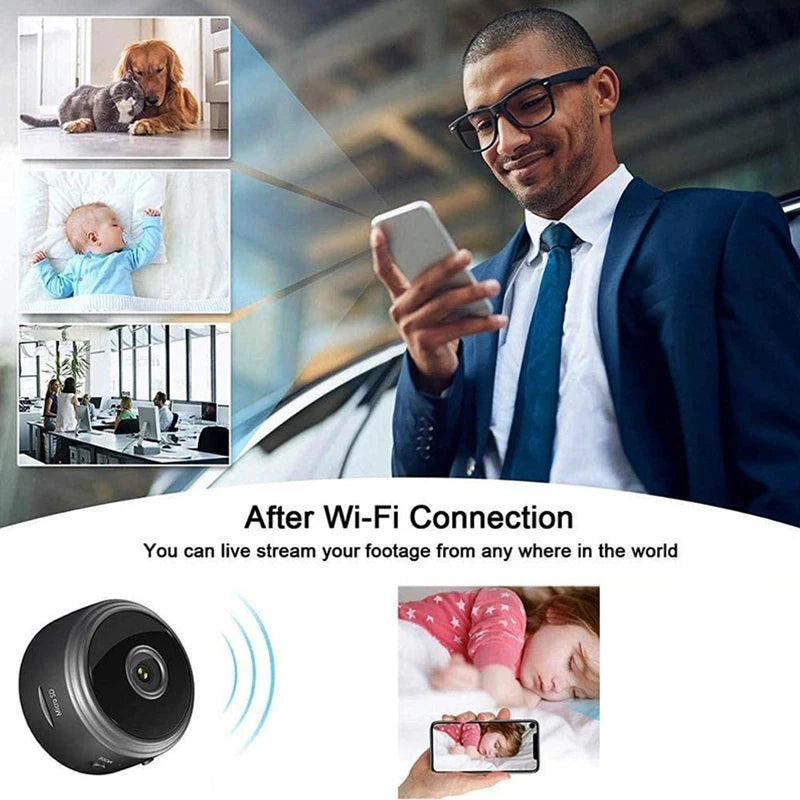 A9 Mini Wifi Camera - Wireless Home Security IP Camera with Mobile App